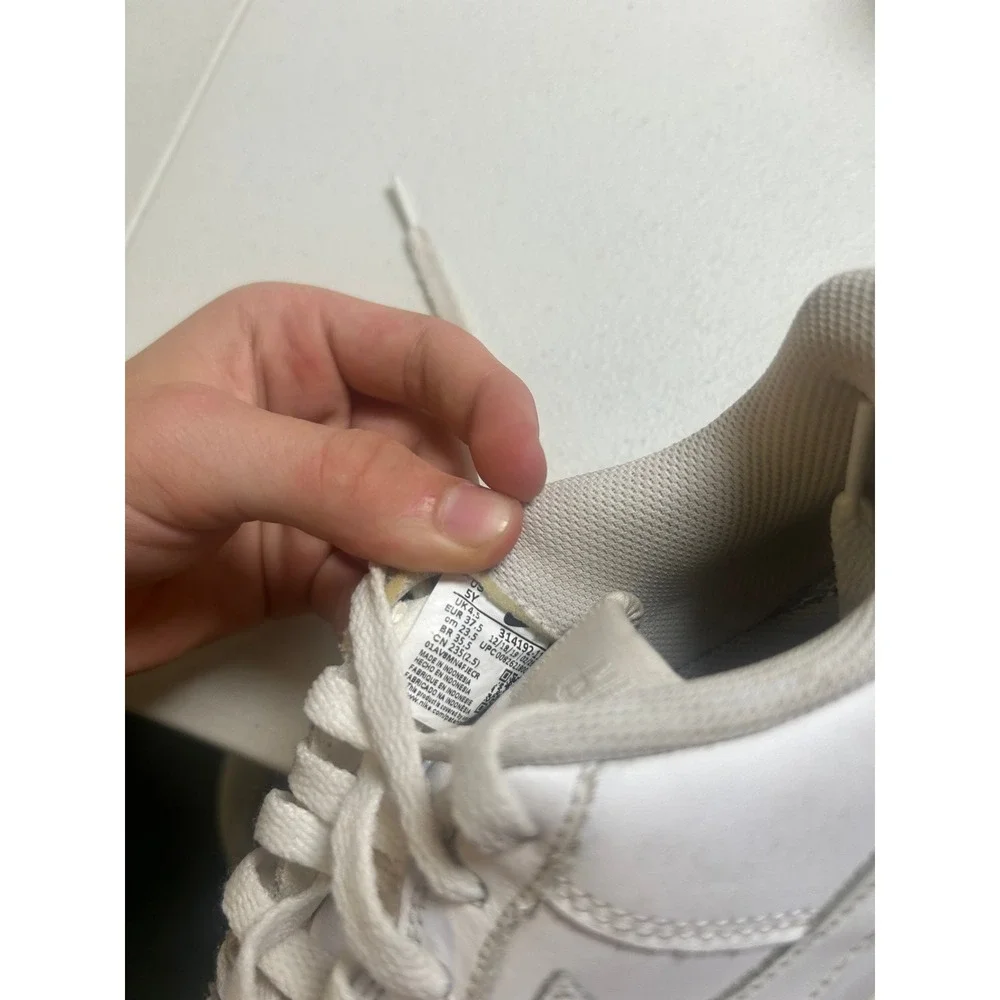 Nike Air Force 1 Low White Leather Sneakers 6.5w #2730